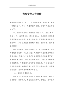 大班安全工作总结-1