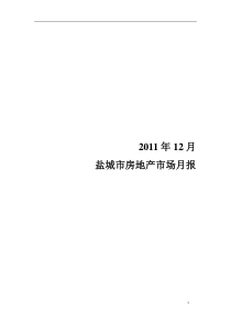 XXXX年12月江苏盐城房地产市场报告32页