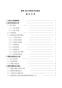 案例-某公司财务分析报告