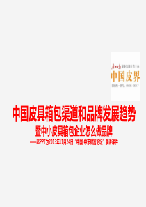 中国皮具鞋裘皮渠道和品牌发展趋势