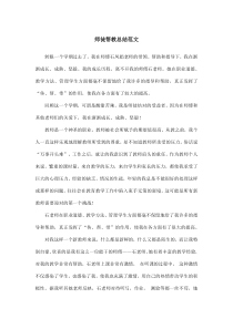 师徒帮教总结范文