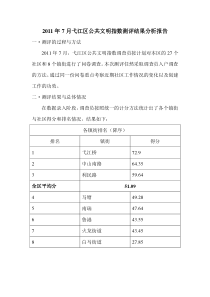 XXXX年7月弋江区公共文明指数测评结果分析报告
