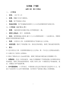 九年级下册人教版历史知识点