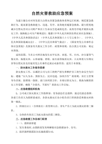 企业自然灾害应急预案