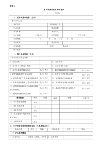 矿产资源开采年信息表