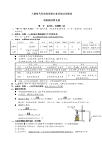 人教版九年级化学第六单元知识点概括