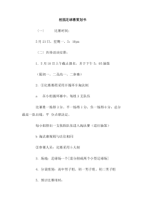 校园足球赛策划书
