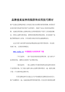 品牌垂直延伸的陷阱和应用技巧探讨(doc 16)