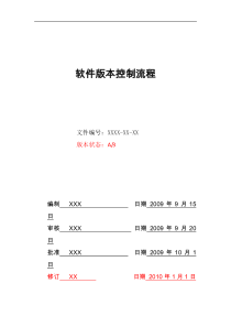 软件版本控制流程