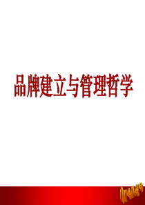 品牌建立与管理哲学（PPT121页）