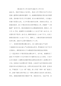 镇2019年工作总结和2020年工作计划