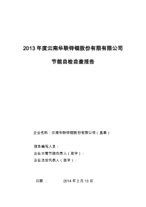 X年度公司节能自检自查报告11