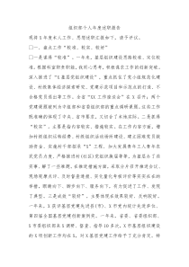 组织部个人年度述职报告