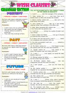 带wish-的虚拟从句的练习作业