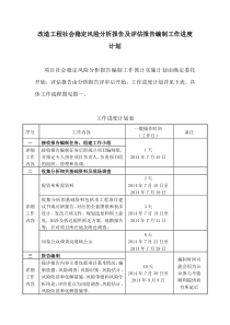 社会稳定风险评定工作进度和流程表