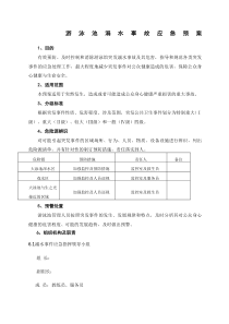 游泳池溺水事故应急预案