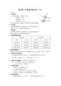 (完整版)苏教版七年级下册数学知识点总结