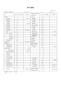 企业资产负债表利润表