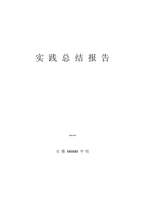 中等职业学校教师实践总结报告