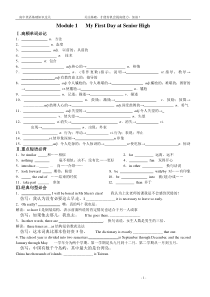 外研社高中英语必修一至选修八-单词默写