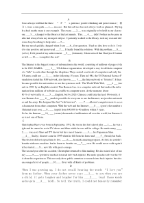 高一语法填空15篇带答案