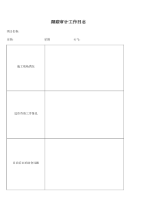 跟踪审计工作日志