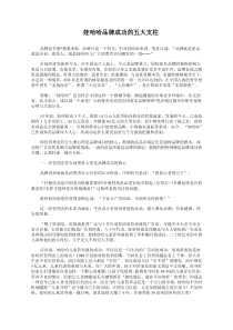 娃哈哈品牌成功的五大支柱