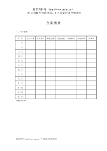 企业管理表格-年度报告