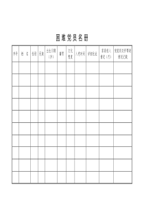 困难党员名册