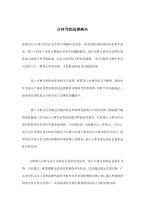 少林寺的品牌缺失(doc6)(1)