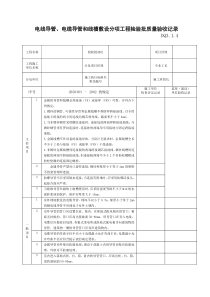 电线导管电缆导管和线槽敷设分项工程检验批质量验收记录