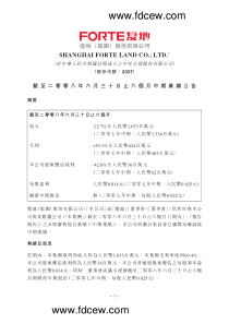 复地集团股份08年中期业绩报告