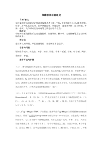 偏瘫肢体功能评定