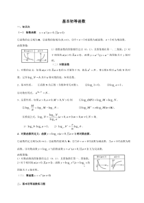 高一数学基本初等函数知识点与练习