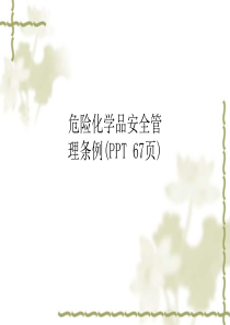 危险化学品安全管理条例(PPT-67页)