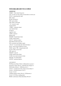 常用实验仪器名称中英文对照表