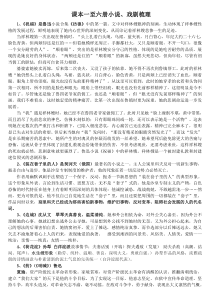 高中课本小说戏剧梳理