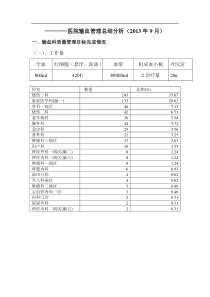 医院输血管理总结分析.月