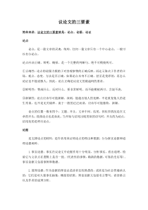 议论文的三要素