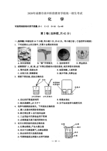 2020年成都市中考化学试题卷(含答案)