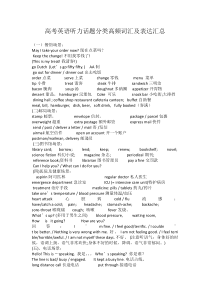 高考英语听力话题分类高频词汇