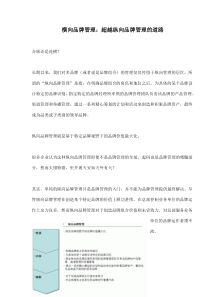 横向品牌管理：超越纵向品牌管理的道路(doc12)(1)