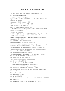 初中英语常用句型300句