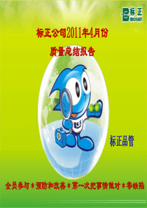标正公司XXXX年4月份质量总结报告