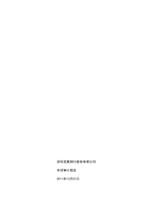 深发展A：专项审计报告(XXXX年12月31日)