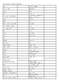 仁爱版英语七年上汉译英单词表