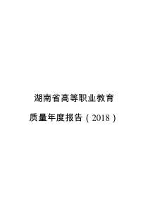 湖南省高等职业教育质量年度报告（DOC89页）