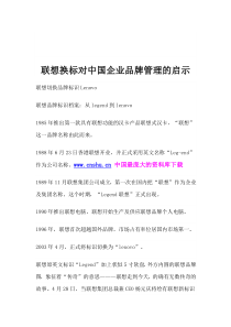联想换标对中国企业品牌管理的启示(doc 17)