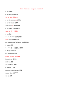 八年级英语上册-unit-where-did-you-go-on-vacation？知识讲解和练习题