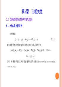 第5章--自相关性